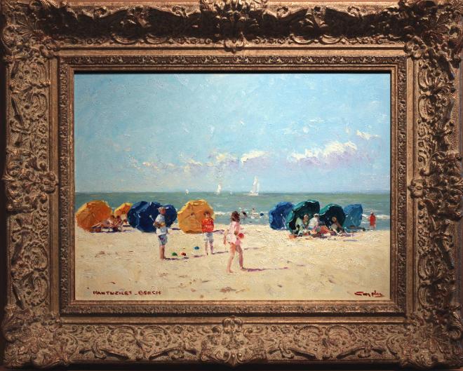 Niek van der Plas Oil Painting Beach Nantucket