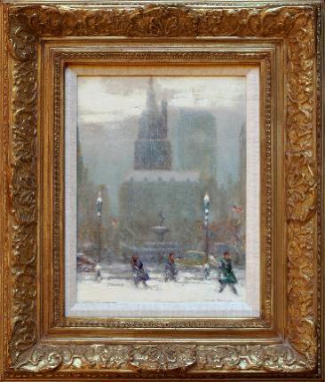 The Plaza Painting by Johann Berthelsen