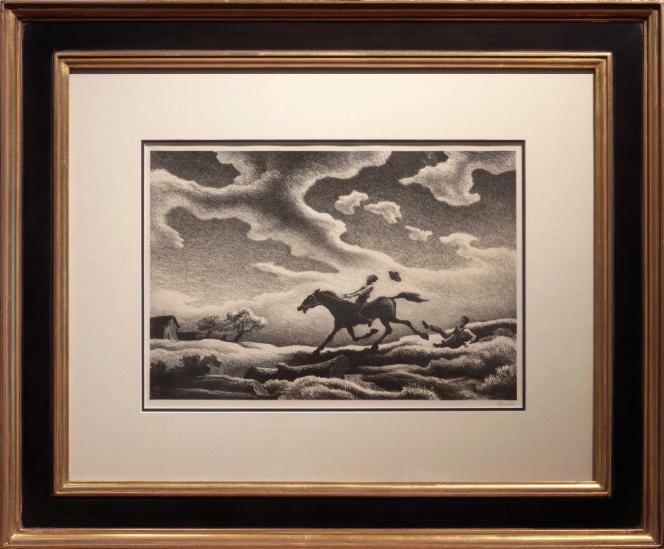 Thomas Hart Bemton Spring Tryouts Lithograph