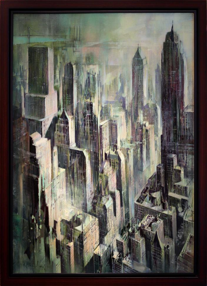 Jean-Theobald Jacus New York City Skyline Oil Painting